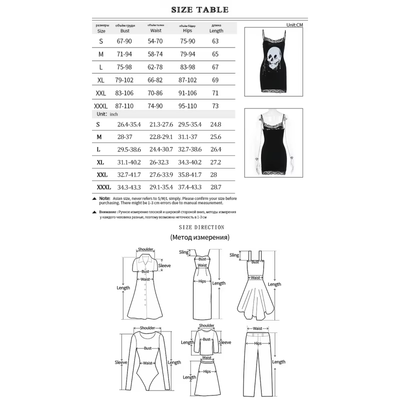 Dark Style Personalized Spicy Girl Short Skirt With Skull Print Suspender Skirt