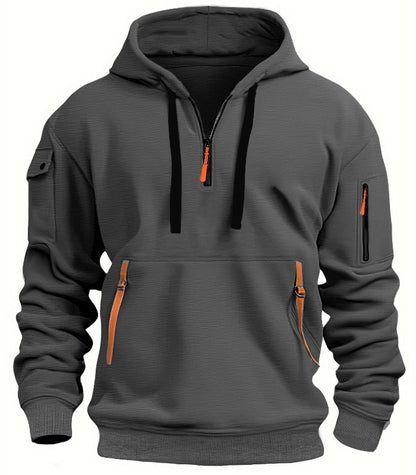 Lässiger Kapuzenpullover mit mehreren Taschen für Herren