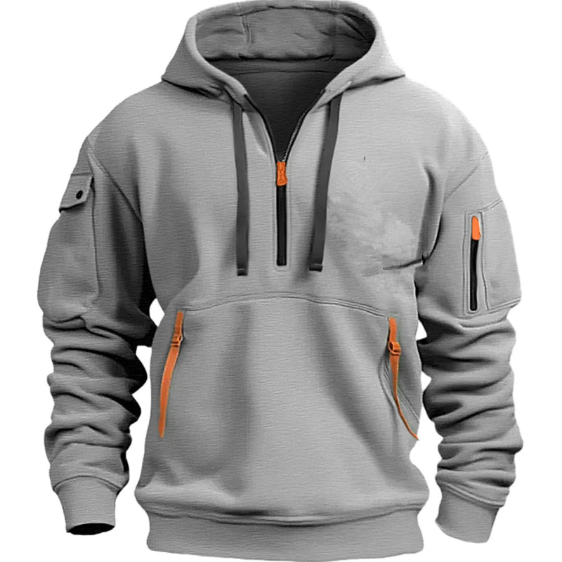 Lässiger Kapuzenpullover mit mehreren Taschen für Herren