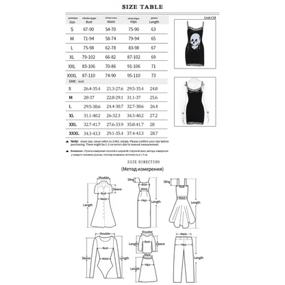 Dark Style Personalized Spicy Girl Short Skirt With Skull Print Suspender Skirt