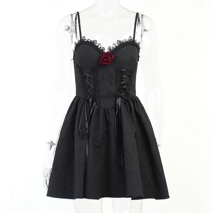 Design Sense Pleated New Dress Cross Hanging Neck Solid Color Fluffy Skirt For Women