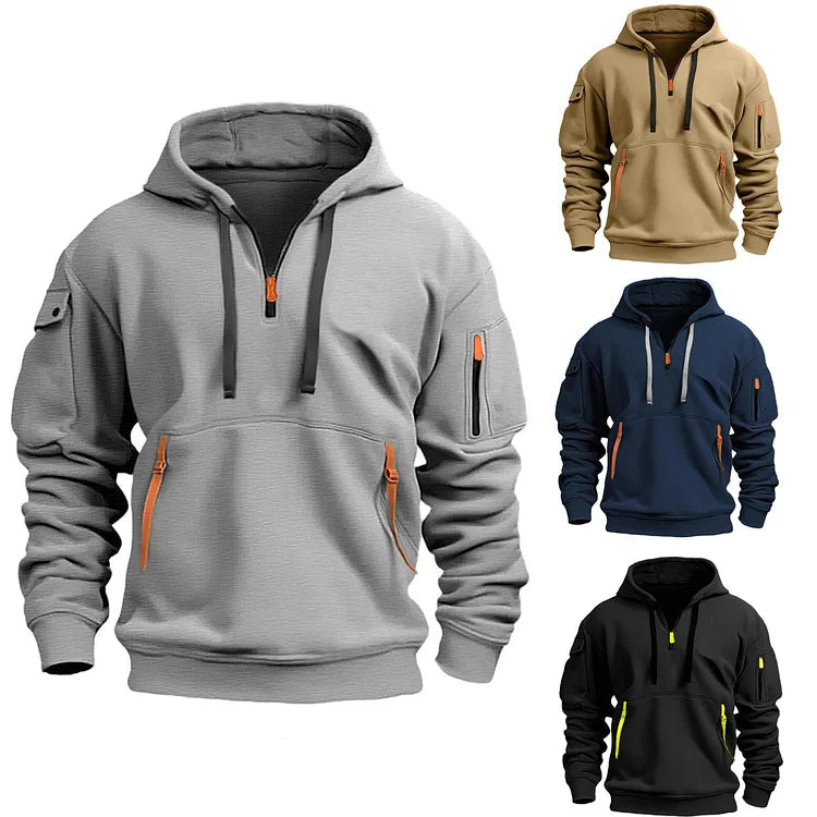 Lässiger Kapuzenpullover mit mehreren Taschen für Herren