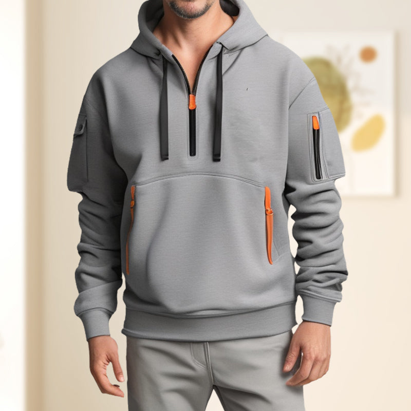 Lässiger Kapuzenpullover mit mehreren Taschen für Herren