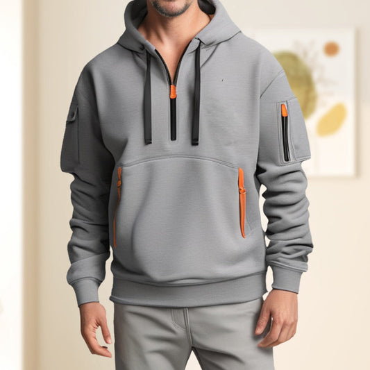 Lässiger Kapuzenpullover mit mehreren Taschen für Herren