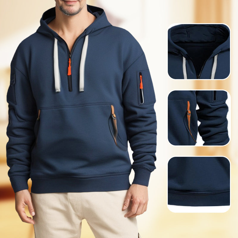 Lässiger Kapuzenpullover mit mehreren Taschen für Herren