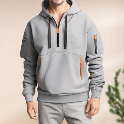 Lässiger Kapuzenpullover mit mehreren Taschen für Herren
